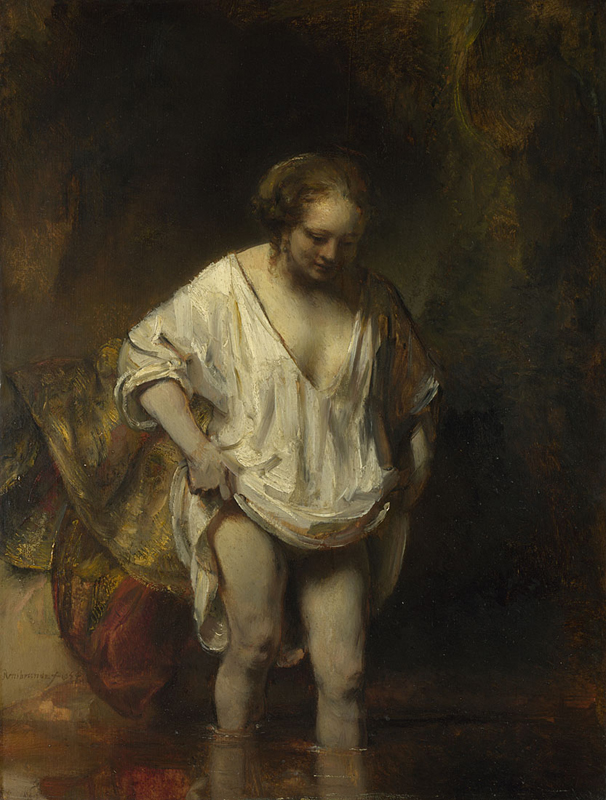  A Woman Bathing in a Stream